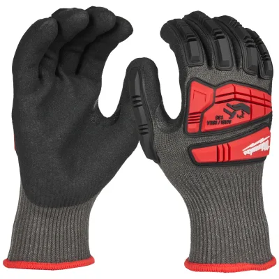 Milwaukee Schnittschutzhandschuhe Impact Klasse 5/E Gr. 11 schwarz/rot