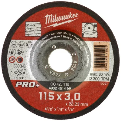 Milwaukee Steintrennscheibe 115 x 3 mm PRO+