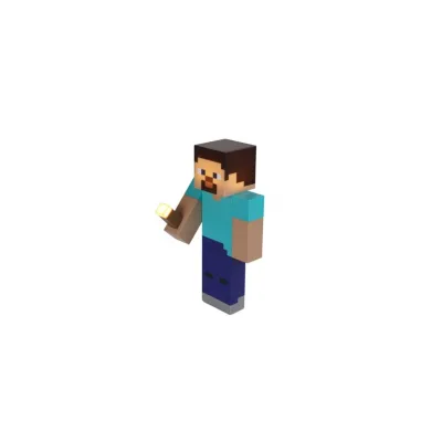 Minecraft 2 in 1 Lampe 40 cm Nachtlicht Taschenlampe mit USB-C