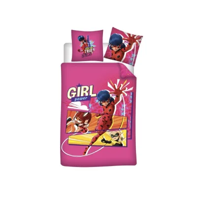 Miraculous Ladybug Kinderbettwäsche Set – Baumwolle Bettbezug 140x200 cm & Kissenbezug 65x65 cm