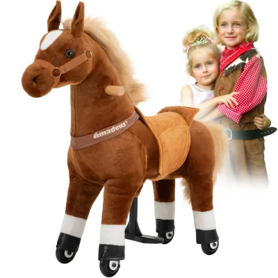 Miweba Pony Amadeus, Medium, Spielpferd zum Reiten, 4-8 Jahre, integrierte Lenkung