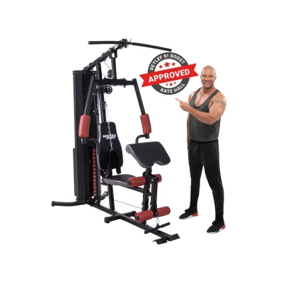 Miweba Sports 50in1-Kraftstation MK500 Pro, Fitnessstation mit ca. 60 kg Seilzug, Butterfly, Zugturm