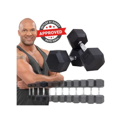 Miweba Sports Hexagon Kurzhanteln HGH100, Kurzhantel-Set, 2,5-15 kg, Gusseisen-Kern (Hantelpaar, 10 kg)