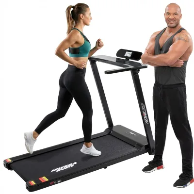 Miweba Sports Laufband Home Track HT500, klappbar, 1-14 km/h, Handy/-Tablethalter, 12 Programme (Schwarz)