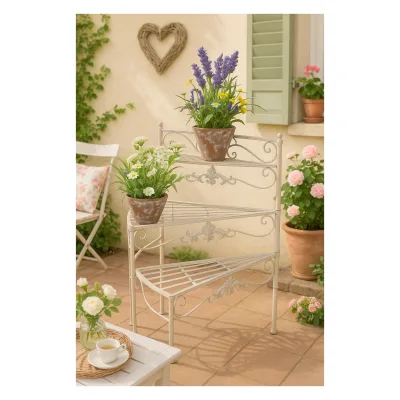 möbel direkt online Blumenständer "Treppe" Blumenständer weiß