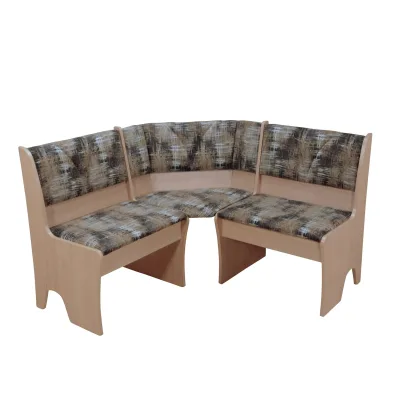 möbel direkt online Eckbank 124x124 cm Dunja Natur, nuss dunkel