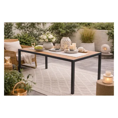 möbel direkt online Gartentisch 150x90 cm schwarz