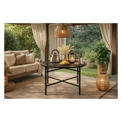 möbel direkt online Metalltisch Gartentisch schwarz
