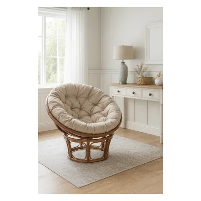 möbel direkt online Papasansessel, Durchmesser 100 cm Sessel mit Kissen braun