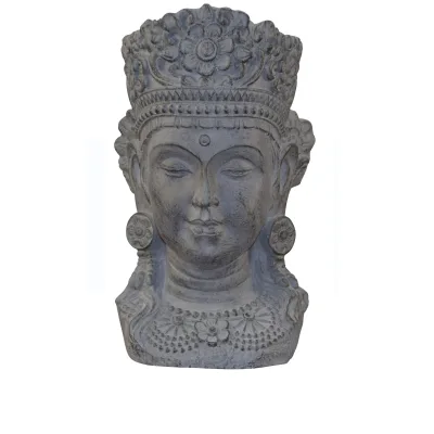 möbel direkt online Pflanzgefäß Buddhakopf grau