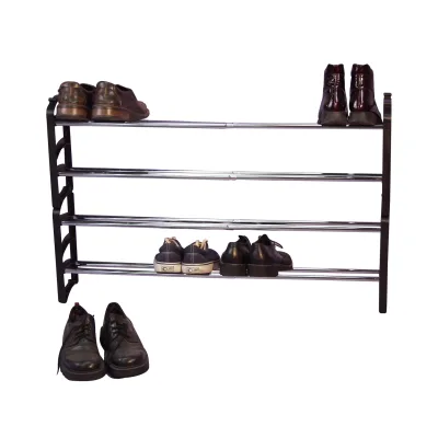 möbel direkt online Schuhregal 2er-Set "Dean" schwarz/chromfarben