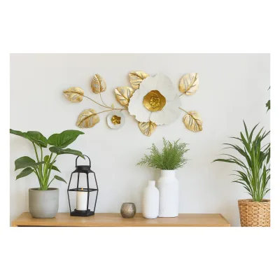 möbel direkt online Wanddekoobjekt Floral creme/gold