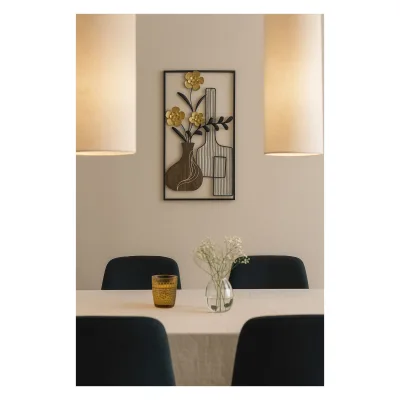 möbel direkt online Wanddekoobjekt Vase mit Strauß schwarz