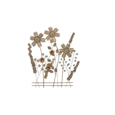 möbel direkt online Wanddekoration Blumenwiese gold