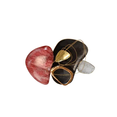 möbel direkt online Wanddekoration Eddi rot/gold/schwarz