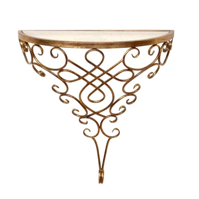 möbel direkt online Wandkonsole Regal antik goldfarben