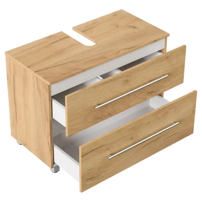 Mondial Universal Unterbau auf Standfüßen 85 cm SoftClose weiss hochglanz