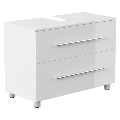 Mondial Universal Unterbau auf Standfüßen 85 cm SoftClose weiss hochglanz