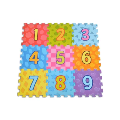 Moni 3020 Puzzlematte 9-teilig Zahlen Puzzleteppich Teilegröße 31 x 31 cm bunt