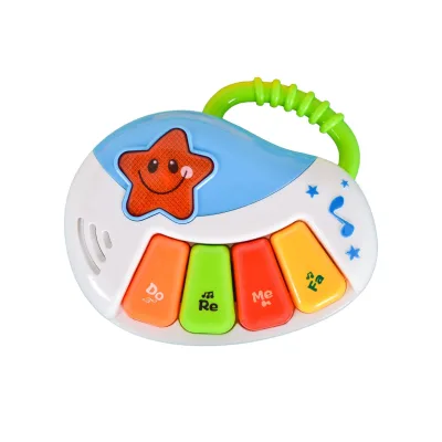 Moni Baby Musikspielzeug-Set Rock Star LT80011 Klavier Tamburin Ente Musik Licht bunt