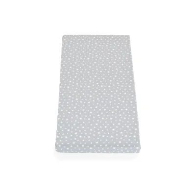 Moni Babybett-Matratze Classico 120 x 60 x 9 cm, Bezug abnehmbar, 100% Baumwolle hellgrau