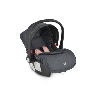 Moni Babyschale Trio i-Size (40 - 87cm) Adapter, Fußabdeckung, weiches Kissen rosa