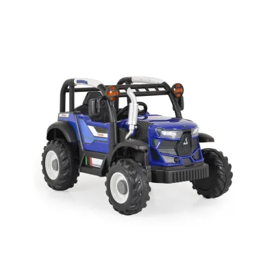 Moni Kinder-Elektro Traktor Harvest Fernbedienung, Hupe, Lichter, Musik, MP3 blau