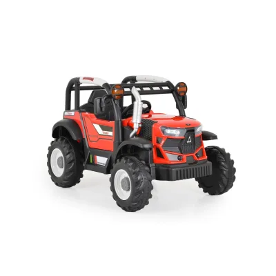 Moni Kinder-Elektro Traktor Harvest Fernbedienung, Hupe, Lichter, Musik, MP3 rot