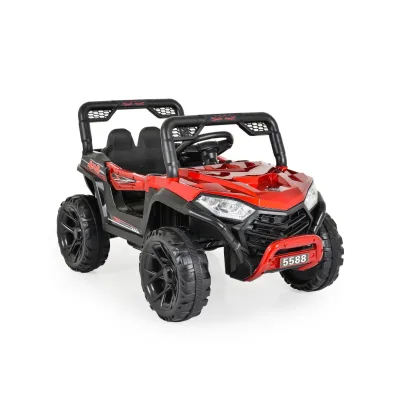 Moni Kinder Elektroauto Buggy Fast UTV 5588 metallic Fernbedienung MP3 USB Gurt rot