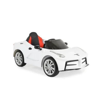 Moni Kinder Elektroauto Liberty, Fernbedienung EVA-Reifen Rücklichter Gurt MP3 weiß