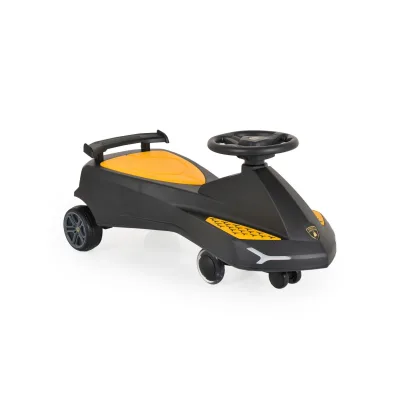 Moni Kinder Rutschfahrzeug Lamborghini Swing Car Musikfunktion Lichter bis 110kg schwarz