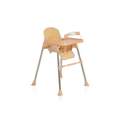 Moni Kinderhochstuhl Century, Spielzeug, Tablett verstellbar, Gurt, Fußstütze beige