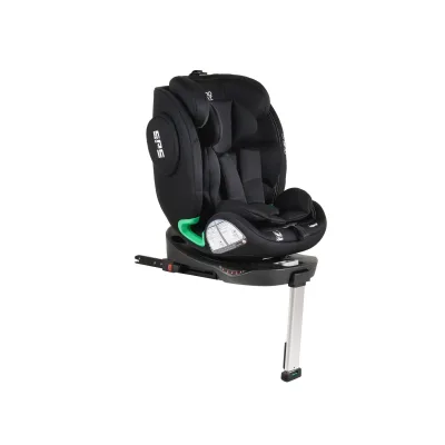 Moni Kindersitz Legend i-Size (40-150cm) Isofix 360 Grad-Drehung Stützbein SPS schwarz
