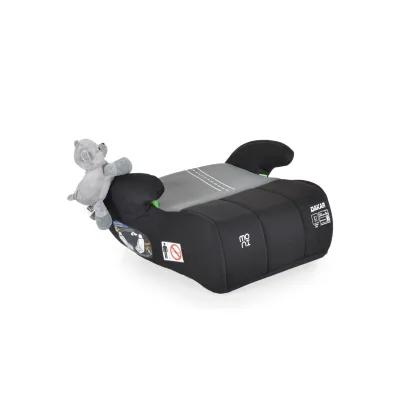 Moni Kindersitz Sitzerhöhung Dakar i-Size (125-150cm) Gruppe 3, Kuscheltier grau