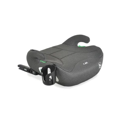 Moni Kindersitz, Sitzerhöhung i-Jet (125-150cm) mit Getränkehalter, Isofix grau