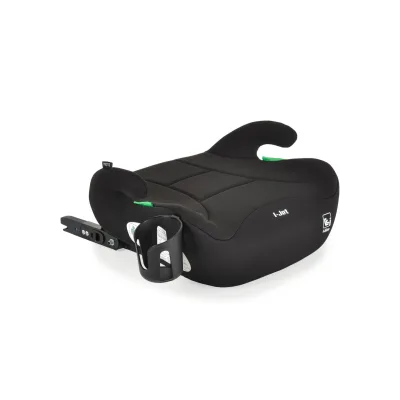 Moni Kindersitz, Sitzerhöhung i-Jet (125-150cm) mit Getränkehalter, Isofix schwarz