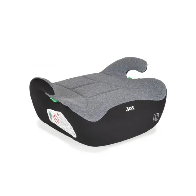 Moni Kindersitzerhöhung Jet i-Size (125-150cm) Gruppe 3 Armlehne Bezug waschbar grau/schwarz