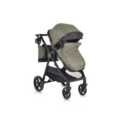 Moni Kinderwagen 2 in 1 Tokyo 22 kg umbaubar Wickeltasche Stoßdämpfer klappbar grün
