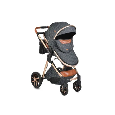 Moni Kinderwagen Alma Sportsitz Tragetasche umbaubar Wickeltasche Sitz umkehrbar schwarz