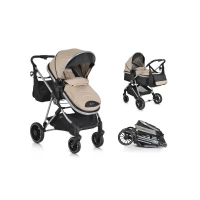 Moni Kombikinderwagen Beige 58x109x77 cm