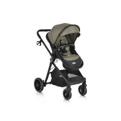 Moni Kombikinderwagen 2 in 1 Rio 22 kg umbaubar Fußabdeckung klappbar Korb Gurt grün