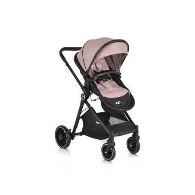 Moni Kombikinderwagen 2 in 1 Rio 22 kg umbaubar Fußabdeckung klappbar Korb Gurt rosa