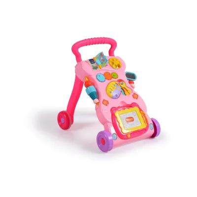 Moni Lauflernwagen Dreams, Spielcenter, Zeichenbrett, Melodien und Geräusche pink
