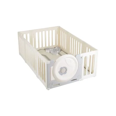 Moni Laufstall Cubby Land Laufgitter Spielmatte 50 Bälle Türe einfache Montage beige