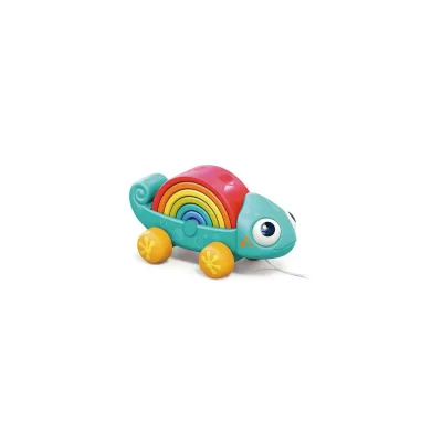 Moni Nachziehspielzeug Stapelspiel HA795700 Ziehschnur, mit Rädern, 7 Formen bunt