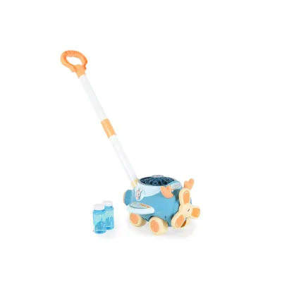 Moni Schiebespielzeug Flugzeug Seifenblasen, für drin und draußen, Höhe 46,5 cm blau
