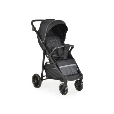 Moni Sommerkinderwagen Buggy, Kinderbuggy, Sonnendach, EVA-Räder, verstellbar schwarz