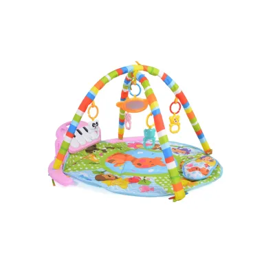 Moni Spielbogen Piano 696-R, Krabbeldecke, Musiktasten, Spiegel, Spielcenter rosa