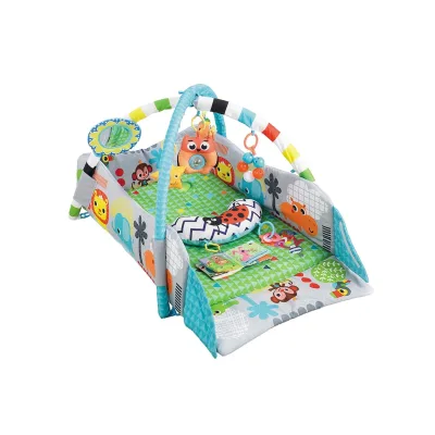 Moni Spielcenter 2 in 1 Oase JL628-1B Krabbeldecke, Spielbogen Spielzeuge Kissen