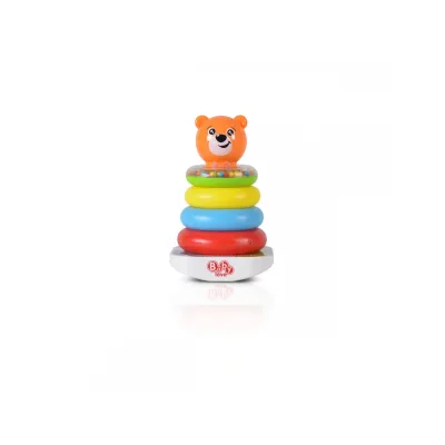Moni Stapelturm 35785 Bär und Ringe, lustiger Stapelspaß,  bunte Stapelpyramide